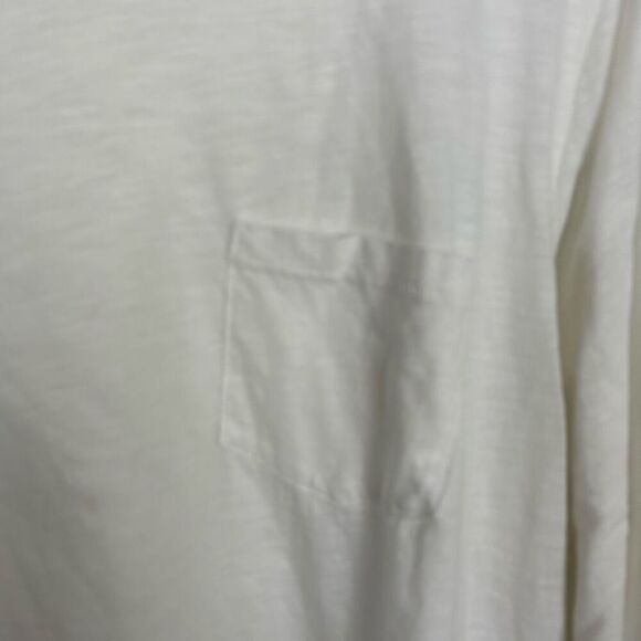 MADEWELL WOMEN'S WHITE LONG SLEEVE CREW NECK COTTON T-SHIRT Sz 1X XL pocket - Picture 6 of 13
